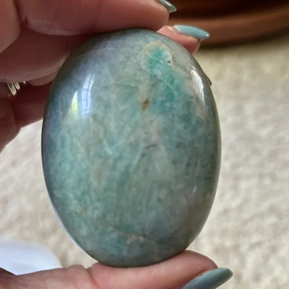 LARGE Amazonite Palm Stone - Picture 3 of 11